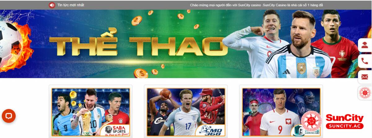 SBOBET là sảnh thể thao liên kết với nhà cái Suncity